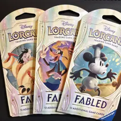 3x Fabled Sleeved Booster Packs New Sealed Disney Lorcana English - Image 1