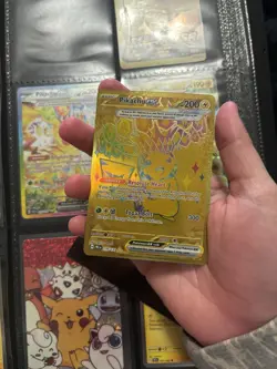 Pokemon TCG Prismatic Pikachu EX Gold Hyper Rare Card 179/131 - Image 1