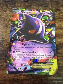 Pokemon Gengar EX 34/119 XY Phantom Forces Ultra Rare Holo Card MP-LP - Image 1