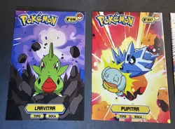 LARVITAR X PUPITAR X TYRANITAR LOT - POKEMON JOHTO CARDS TOP POKEDEX CCG FOIL - Image 2