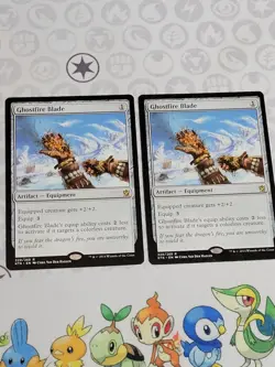 C3791 MAGIC MTG KHANS OF TARKIR GHOSTFIRE BLADE 2X #220 LP RARE - Image 1