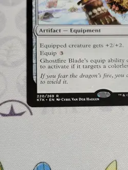 C3791 MAGIC MTG KHANS OF TARKIR GHOSTFIRE BLADE 2X #220 LP RARE - Image 5