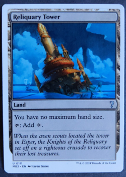 MTG Reliquary Tower (White Border) | Mystery Booster 2 | NM | Utility Land EDH | - Image 1