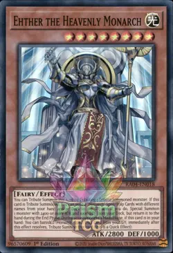 1st ed Ehther the Heavenly Monarch super rare RA04-EN018 Yugioh - Image 1