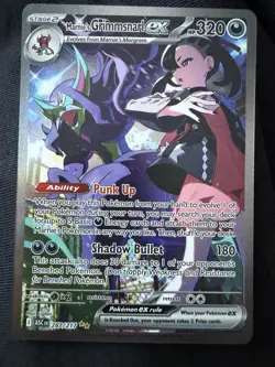Pokemon TCG Marnie's Grimmsnarl EX Full Art Holo Card 287/217 Ascended Heros NM - Image 1