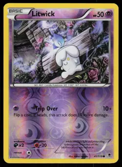 Litwick 41/119 Common Phantom Forces Pokemon Reverse Holo Lightly Played - Image 1