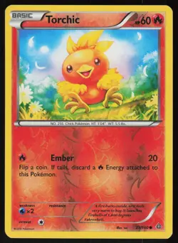 Torchic 25/160 Common Primal Clash Pokemon Reverse Holo Lightly Played - Image 1