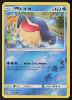 Wailmer 39/168 Common Celestial Storm Pokemon Reverse Holo Lightly Played - Image 1