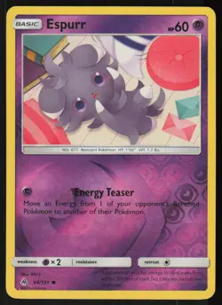 Espurr 44/131 Common Forbidden Light Pokemon Reverse Holo Lightly Played - Image 1