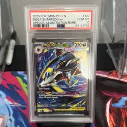 Pokemon TCG Mega Sharpedo ex SIR 127/094 Phantasmal Flames PSA 10 - Image 1