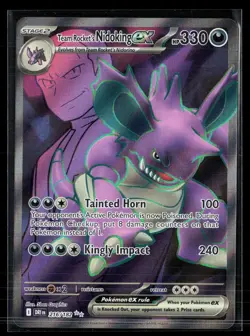 Team Rocket's Nidoking ex 216/182 Ultra Rare Destined Rivals Pokemon NM - Image 1