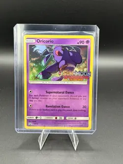 Oricorio SM19 Guardians Rising STAFF Prerelease Holo Rare Promo Pokemon Card - Image 2