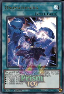 1st ed Onomatopaira ultra rare RA04-EN089 Yugioh - Image 1