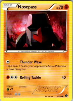 Nosepass Steam Siege 54/114 Common Pokemon Near Mint - Image 1