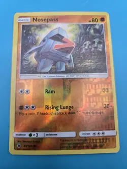 Pokemon - Nosepass - 69/145 Reverse Holo -Guardians Rising MP - Image 1