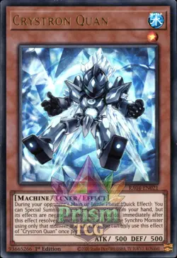 1st ed Crystron Quan ultra rare RA04-EN021 Yugioh - Image 1