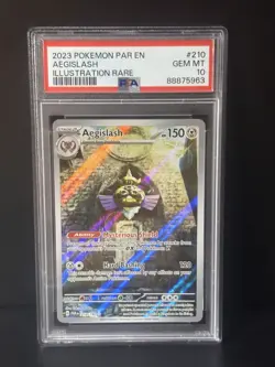 Pokemon TCG Aegislash Illustration Rare #210/182 Paradox Rift PSA 10 GEM MINT - Image 1