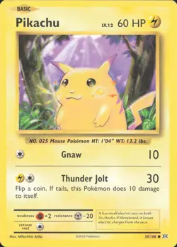Pikachu 35/108 Common Evolutions Pokemon Near Mint - Image 1