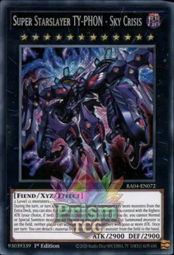 1st ed Super Starslayer TY-PHON - Sky Crisis secret rare RA04-EN072 Yugioh - Image 1