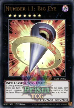 1st ed Number 11: Big Eye ultra rare RA04-EN062 Yugioh - Image 1