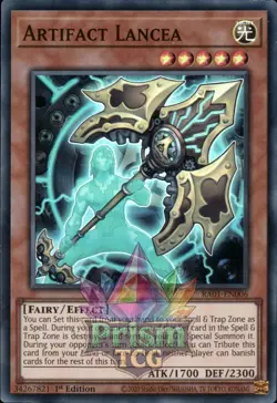 1st ed Artifact Lancea super rare RA01-EN006 Yugioh - Image 1