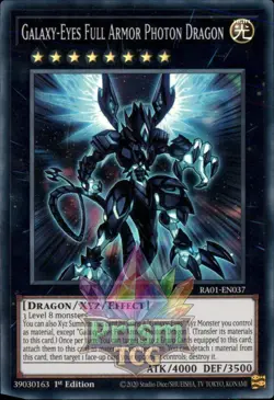 1st ed Galaxy-Eyes Full Armor Photon Dragon super rare RA01-EN037 Yugioh - Image 1