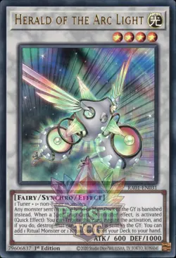 1st ed Herald of the Arc Light ultra rare RA01-EN031 Yugioh - Image 1