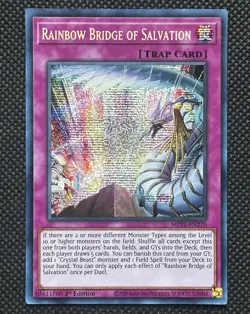YUGIOH Prismatic Secret Rare Rainbow Bridge Of Salvation MP22-EN270 1st Edition - Image 1
