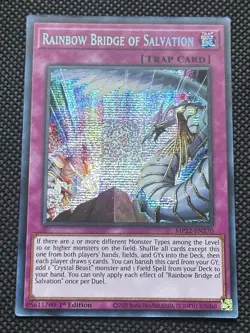 YUGIOH Prismatic Secret Rare Rainbow Bridge Of Salvation MP22-EN270 1st Edition - Image 2