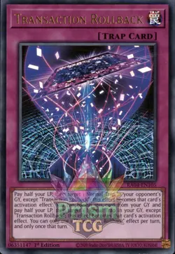 1st ed Transaction Rollback ultra rare RA04-EN105 Yugioh - Image 1