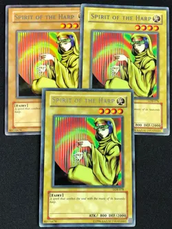YUGIOH SPIRIT OF THE HARP LOB-078 RARE X3 (NM) - Image 1