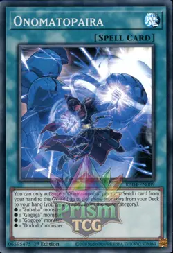 1st ed Onomatopaira super rare RA04-EN089 Yugioh - Image 1