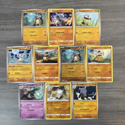 Cubone Marowak Pokemon Card Collection Lot Of 10 With Reverse Holo - Image 1