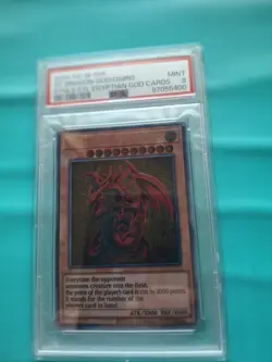 Yugioh - Saint Dragon the God of Osiris Stainless Steel God Card PSA 9 - Image 1