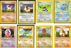 Pokemon Cards - 8 Cards Base Set (Shadowless) Regular - Bundle - LP - MP - Image 1