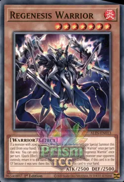 1st ed Regenesis Warrior common ALIN-EN013 Yugioh - Image 1