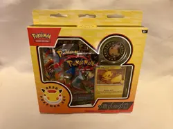 Pokemon TCG Pokemon Day 2026 Pikachu Box Promo Card Coin Booster Packs - Image 1