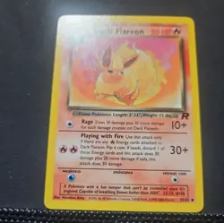 Dark Flareon 35/82 Team Rocket Vintage Pokemon Card TCG MP - Image 2