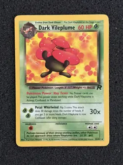 Dark Vileplume 30/82 Team Rocket NONHOLO Wotc Pokemon Card LP/MP - Image 1