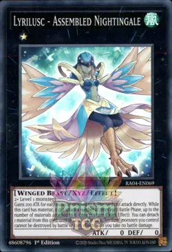 1st ed Lyrilusc - Assembled Nightingale super rare RA04-EN069 Yugioh - Image 1