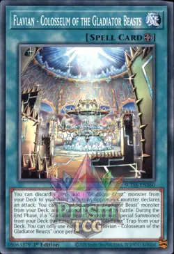 1st Ed Flavian - Colosseum of the Gladiator Beasts SUDA-EN060 Yugioh - Image 1