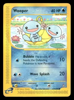Wooper - 117/147 - Common - Aquapolis - Pokemon Card - LP - Image 1