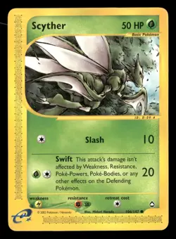 Scyther - 106/147 - Common - Aquapolis - Pokemon Card - LP - Image 1