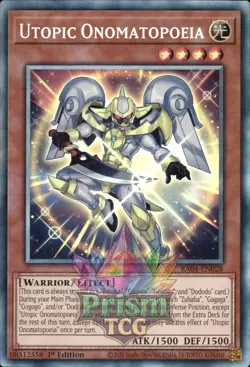 1st ed Utopic Onomatopoeia collector's rare RA04-EN028 Yugioh - Image 1