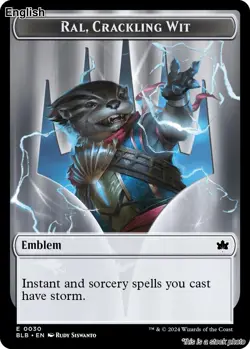 Emblem - Ral, Crackling Wit EN [BLB - 30] - NM TCG MTG - Image 1