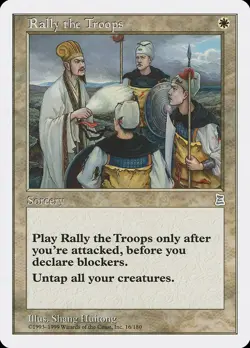 MTG - Rally the Troops - Portal Three Kingdoms - X1 - (NM) - - Image 1