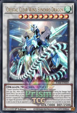 1st ed Crystal Clear Wing Synchro Dragon ultra rare RA04-EN059 Yugioh - Image 1