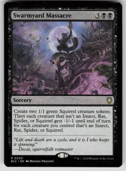 Swarmyard Massacre Rare Commander: Bloomburrow 20 MTG Near Mint - Image 1