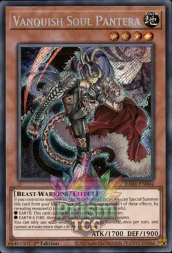1st ed Vanquish Soul Pantera secret rare RA04-EN044 Yugioh - Image 1