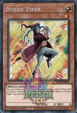 1st ed Mystic Piper secret rare RA04-EN005 Yugioh - Image 1
